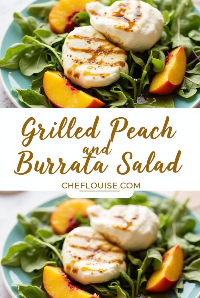 Grilled Peach and Burrata Salad