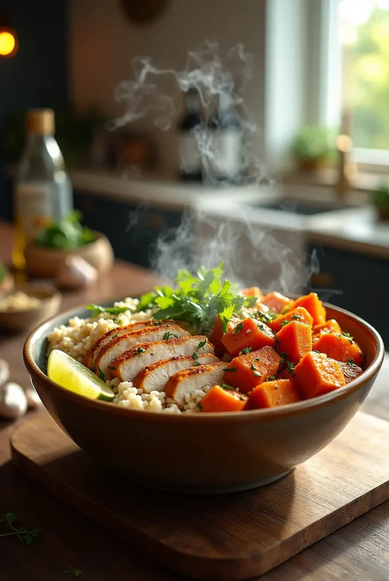 Chicken and Sweet Potato Rice Bowl