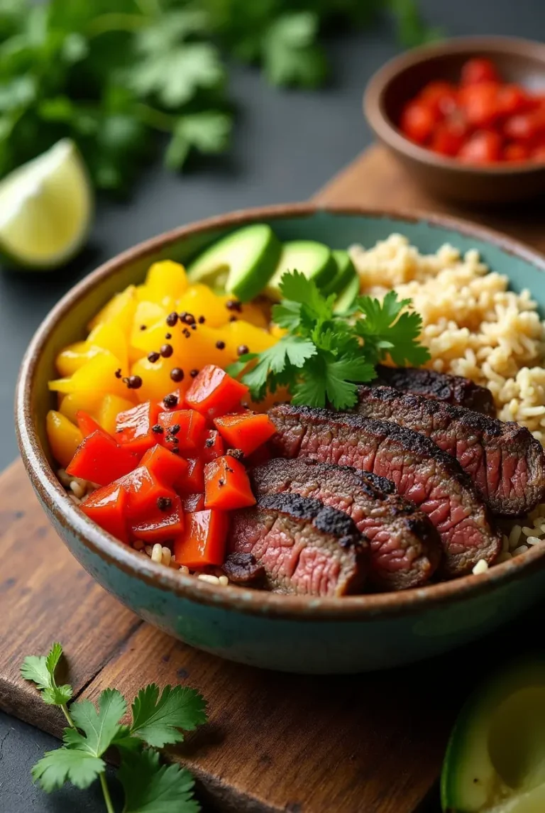 High Protein Steak Fajita Bowl 4