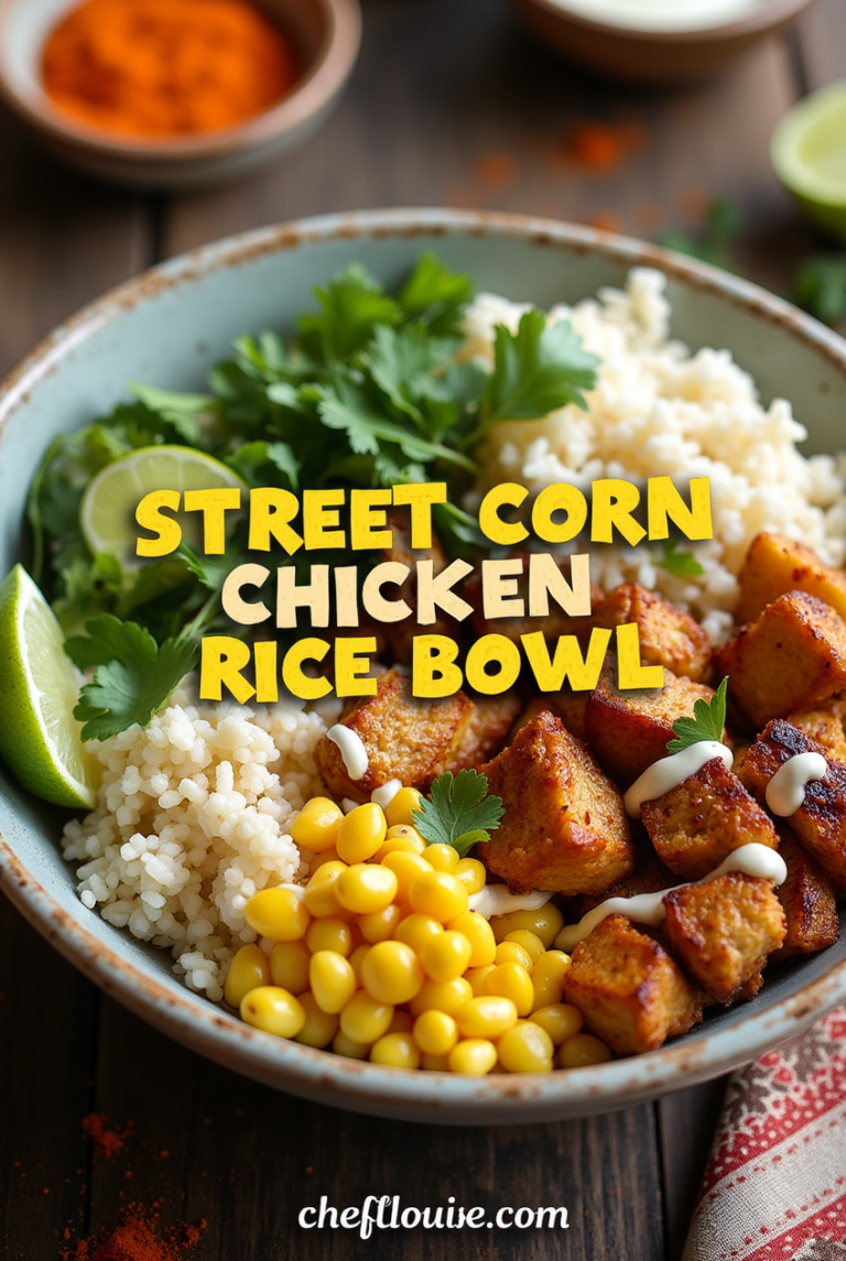 Street Corn Chicken Rice Bowl